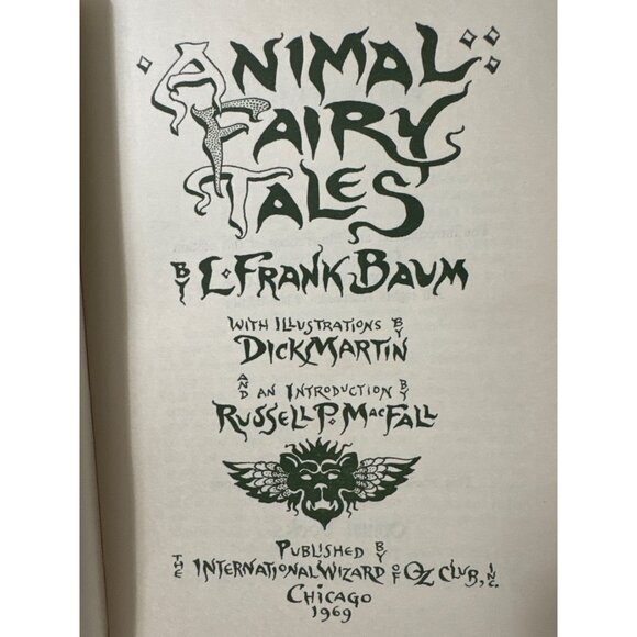 L Frank Baum Dick Martin Animal Fairy Tales 1st Edition 1969 Opium Books SC Vtg - Picture 4 of 12